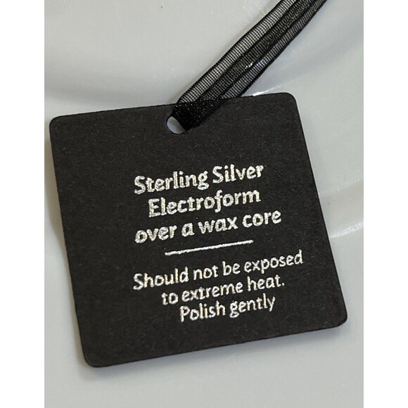 E & L Pendant Necklace Sterling 925 Electroform Israel Flower Baroque Pearl - Picture 8 of 10